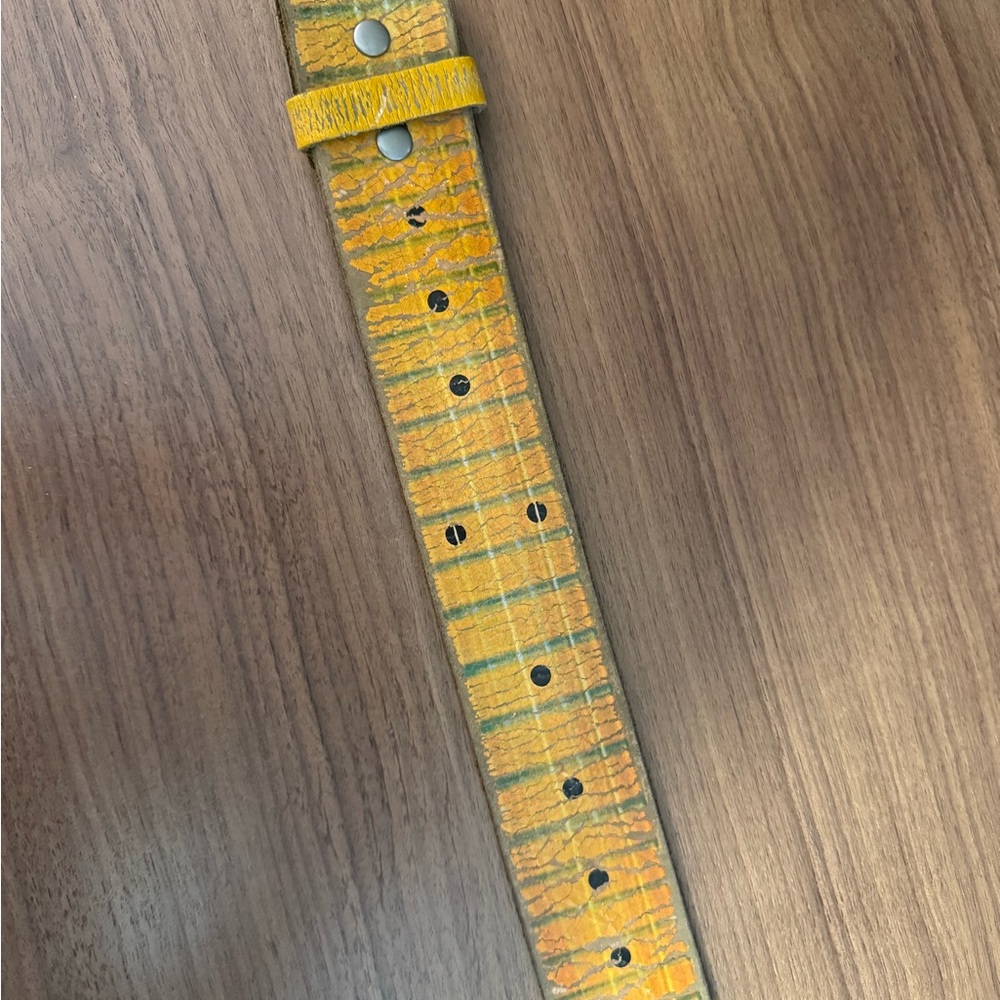 Fender Yellow and Brown Men's Belt